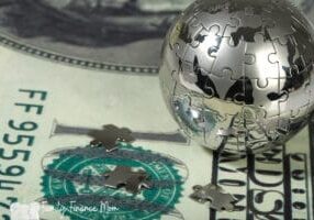 Dollar and globe. Concept of  business